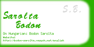 sarolta bodon business card